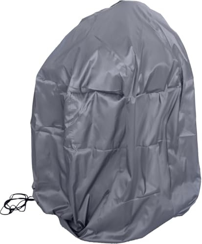 Funda redonda impermeable para barbacoa, diámetro 93 x 90 cm, resistente a la intemperie, resistente a los rayos UV, color antracita