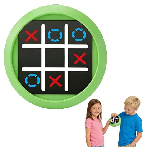 Gioc-o Tic Tac Toe, Tris Elettronico Tic Tac Toe, Console Portatile per Puzzle 3 In 1, Gi-oco Elett-ronico Portatile Educativo, Giochi da Viaggio Portat-ili per Bambini e Adulti(Verde)