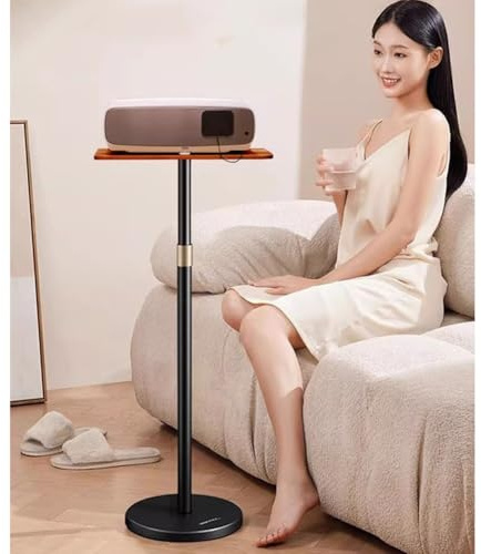 exproyzk Soporte de pie para proyector - Altura Ajustable - Compatible con proyectores, cámaras, cámaras Web para el hogar y la Oficina(Black)