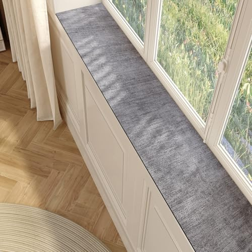 QHanky Cuttable Diatomaceous Earth Mat For Windowsill,20x100cm Super Absorbent Rubber Backed Non-Slip Windowsill Mat,Quick Drying Easy To Clean Pad,for Hallway Bedroom Home (Multicolour A)