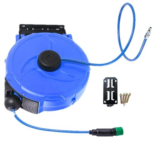 Enrouleur De Tuyau D'Arrosage - Support Rétractable Robuste De 12 Mètres | Rétractable Automatique pour Tuyau d Arrosage - Pour Jardin, Extérieur, Laveuse, Garage, Maison, Atelier, Jardinage