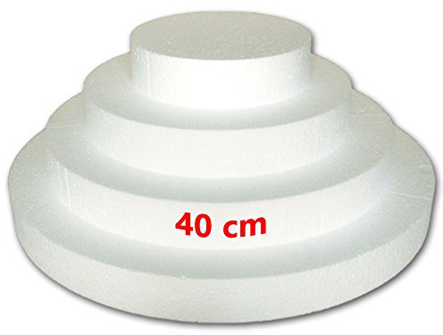 BASE DISCHI POLISTIROLO PER TORTA A PIANI DISCO ROTONDO DA Ø 40 CM