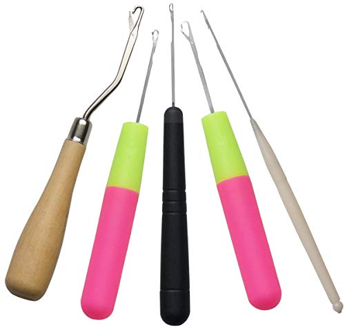 5er/Set Häkelnadeln Set Spitzen Häkelnadel Verriegelung Werkzeug für Haarverlängerungen Verschluss Häkelarbeit