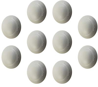 Gedotec Schutz-Kappen Wand-Türpuffer selbstklebend - HS10000 | Türstopper Ø 40 mm | Kunststoff grau | Türdämpfer zum Schutz für die Wand - Möbel - Türgriffen & Türen | 10 Stück - Wandpuffer rund