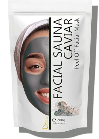 Sauna Facciale Caviale Maschera Viso Pulizia Viso Aspiratore Punti Neri Maschera Alginato Peel-Off in polvere Idratante Esfoliante Pulizia dei pori 200 g + dose gratuita