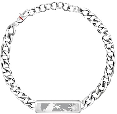 Sector No Limits Bracciale da uomo, collezione marina, in acciaio inox, SAGJ18, 22 cm, acciaio inossidabile