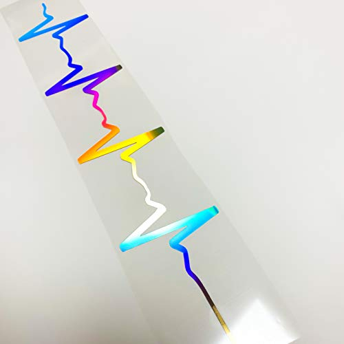 1A Style Sticker 55cm Autoaufkleber Puls New Hologram Shiny Slick Oil Decal Carstyle Waben Hexagon Zylinder Herzflattern Herzlinie Pulsschlag