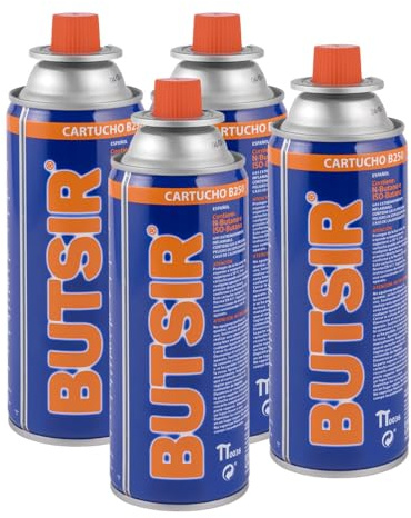 ELMA Butsir Pack 4 Cartuchos de gas para barbacoas y ahumadores