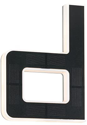 Paulmann 94653 LED Solar Numero civico D IP44 bianco caldo batteria sostituibile incl. 1 x 0,2 Watt lampada solare nera lampada solare in plastica luce solare 3000 K