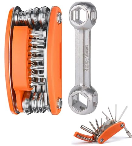 20 in 1 Bike Multitool con Bike Bone Wrench Kit di strumenti di riparazione portatile per bicicletta Meccanico di ciclismo Set di strumenti di