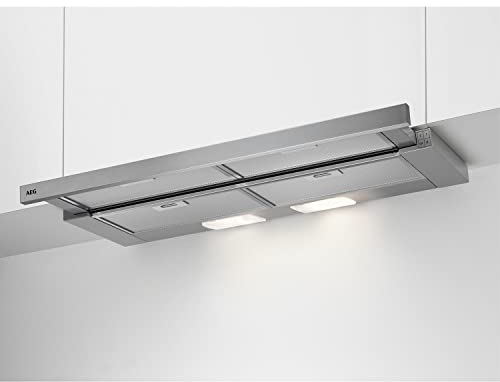 AEG 90cm Telescopic Canopy Cooker Hood - Silver