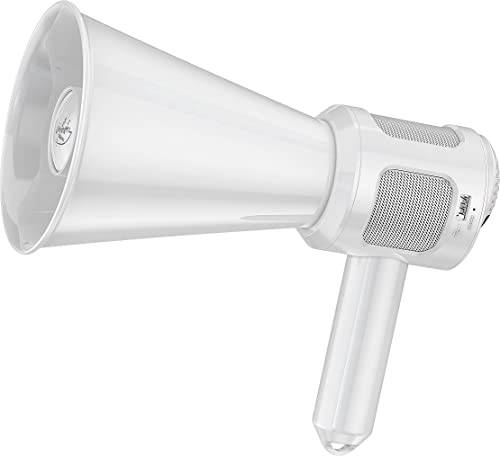 infactory Megaphone, Bluetooth: Akku-MP3-Megafon mit DSP-Chip, Bluetooth, Voice-Recording, 30 Watt (Sprachlautsprecher, Sprachverstärker, Sprachrecorder)