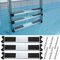 Therwen 3 Set Stainless Steel Pool Ladder Steps Replacement 1.9 Inch Non Slip Swimming Pool Ladder Rung with Bolts Swim Stairs Step Pedal for Above Ground Inground