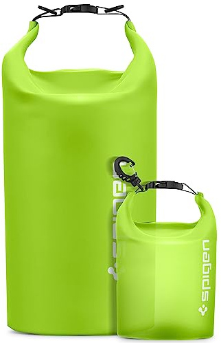 Spigen Aqua Shield wasserdichte Tasche Set [20L+2L] Dry Bag wasserfester Rucksack Beutel für Strand Schwimmen Camping Bootfahren Kajakfahren