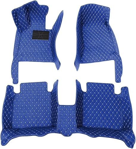 Auto FußMatten Maßgeschneiderte für VW Polo IV 9N 2006 2007 2008 2009, Allwetter wasserdichte und Verschleißfeste Automatten Kfz-Innenraumzubehör,All Blue