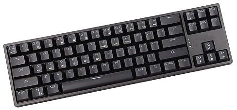 Jectse K71 Mechanical Gaming Keyboard, 71 Keys RGB Backlit Gaming Keyboard, Multimedia Keys, Quiet Silent Type C USB Wired Keyboard for Desktop, Computer, PC (Black)