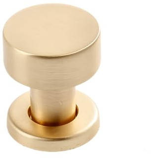 GTV - RING Knopf - gebürsteter Stahl - RINGKNOPF gold gebürstet - Möbelknöpfe Schrankknöpfe Edelstahl Gebürstet Küchenknöpfe Türknopf Möbelknöpfe Runden