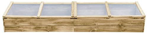 Hovothy Serra da Giardino in Legno 200x50x35 cm Serra Esterna con Tettoia Serra per Piante Ornamentali Serra da Balcone Invernale Serra Orto Naturale Colore Legno di Pino Impregnato