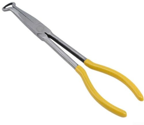 DAZZLEEX Alicates de punta redonda de 11 pulgadas, alicates de extensión de bujía, guía de alambre, herramienta de extracción, alicates de enchufe de 280 mm de largo