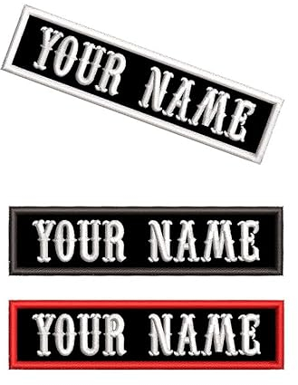 QIMAMADE Personalisiertes Aufnäher-Set (2 Stück) – Selbst gestaltbar für Motorrad, Militär & Hundegeschirr | Klett oder Bügelfixierung | Namensschild, Stickabzeichen für Jacken & taktische Westen