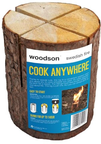 Woodson Schwedische Fackel, Feuer, Campingplatz, Gartenkerze, Kamin, 19 cm, Kochen im Freien