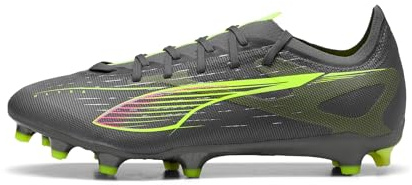 PUMA Ultra 5 Match FG/AG, fotbollsskor, unisex, vuxna, Matt Aged Silver Gul Alert PUMA Aged Silver, 45 EU