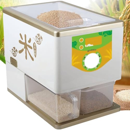 Automatic Rice Bran Separator, 350W Rice Milling Wheat Cereal Peeling Machine, Household Rice Thresher Paddy Huller Sheller Husker, 250-500g/Min, Grain Grinder Polisher for Brown/Germ/Polished Rice