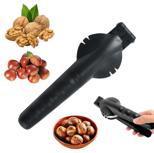 YongSral Kastanien Schneider, Maronizange Edelstahl, Maronen Schneider, Chestnut Opener, Kastanien Clip, Maronenzange, Kastanienöffner, kastanienklammer, Verwendet für Walnüsse, Kastanien (Schwarz)