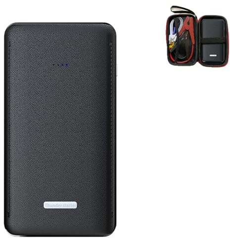 Arrancador de batería para automóvil, banco de energía de 30000 mAh, batería externa, caja de arranque automática de 12 V con luz LED, banco de energía portátil para motores de gasolina de hasta 5,0