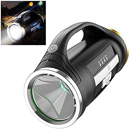 Torcia elettrica a LED, Torcia LED - Alta potenza Super Bright 10000mAh 3000 lumen, USB Power Bank ricaricabile, IPX4 Resistente all'acqua, luce portatile - Best Camping / Outdoor / Escursionismo / Em