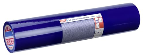 Tesa film de protection autocollant - protège de la poussière et des rayures, idéal pour les fenêtres et les miroirs, réutilisable - rouleau de 100 m x 50 cm, convient pour l'intérieur et l'extérieur