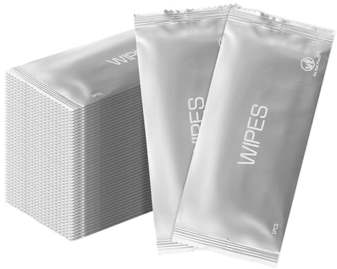 Wet Wipes Individually Wrapped Hand Wipes Pack of 100 Wet Napkins Quick Hand Cleaning Silver Packaging for Restaurant