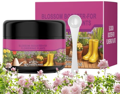 Abono - Fertilizante Para Floración 100g,Polvo Nutritivo Para Flores Con Cucharita Para Plantas En Maceta Interior Exterior Jardín Césped Granja