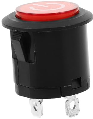 Gatuida Electric Toy Push Button Switch for Kids Plastic Starter Rocker Switch for Ride-On Cars and Motorcycles Easy Installation Replacement Part for Electric Toys