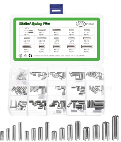 QUARKZMAN 200Pcs Set Di Perni Elastici A Fessura Argento Riparazioni Auto | In Acciaio Inox 304 Perni Di Espansione A Fessura, Per Migliorie Domestiche, E Macchine
