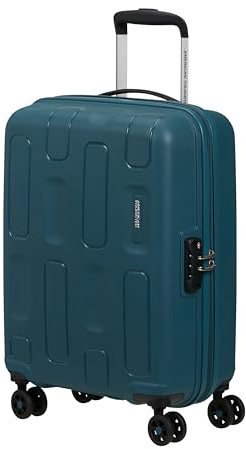 American Tourister Ellipso - Valise Cabine 55x40x20 cm, Trolley Cabine Rigide, Compatible Ryanair/EasyJet, Léger, 2.10 KG - 32L - Bleu Sarcelle (Totally Teal)