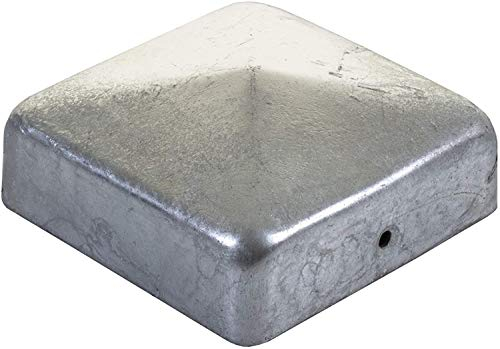 Galvanised Steel Metal Pyramid Square Deck Post Cap Finial for 70 x 70mm Posts