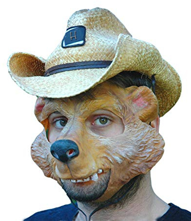 Maskworld Bär Maske aus Latex - Tiermaske Herbert Honigbär - ideal für Halloween, Karneval & Motto-Party