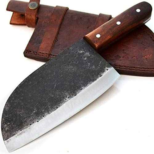 Cuchillo de Cocina Hecho a Mano en Acero 440C Con Recubrimiento en Polvo - Con Funda 9649