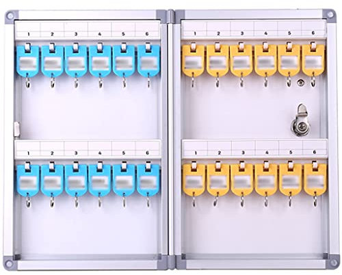 Schlüsselschrank Robuster Schlüsselkasten Aus Aluminiumlegierung Für Den Außenbereich, Wandmontierter 24/48/96 Schlüsselorganizer, Autoschlüssel-Verwaltungsbox Für Hotel, Große Kapazität Optional (Co