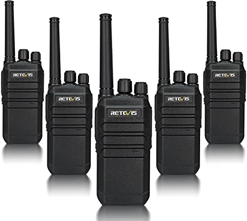 Retevis RT40 Walkie Talkies für Erwachsene, 48 Kanäle, DMR, PMR446 Lizenzfrei, Digitales/Analoges 2 Wege Funkgerät, 2000 mAh Professionelles Handfunkgerät mit Aufladung für Hotel (5 Stück)