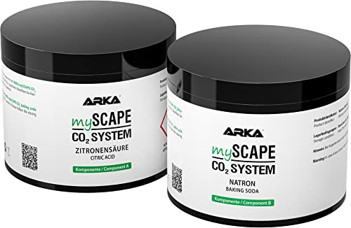 CO2 Nachfüllset Aquarium 2 x 400 g - myScape Zitronensäure & Natron | Zitronensäure & Natron, 2 Komponenten für Bio CO2 Anlage, wochenlange Versorgung, Aquascaping, Pflanzenaquarium, Süßwasser