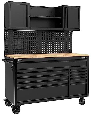 Sealey Superline Pro Black Edition 10 Drawer Mobile Workstation - AP5210BE