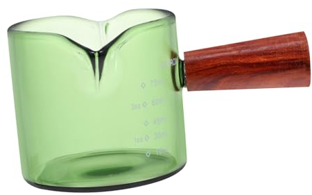 Cabilock tazza da latte a doppia bocca bicchiere glass tazzine da espresso tazze di caffè tazzina da espresso brocca di latte di brocca di caffè tazza di caffè lattiera