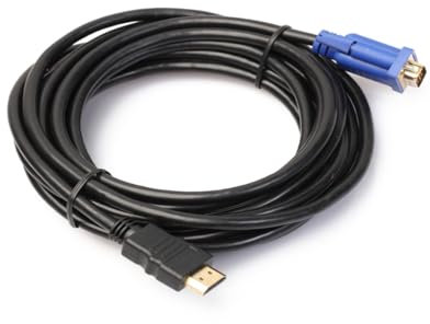 Veemoon 5m Câble Vga vers Vga Mâle Plaqué Or Broches pour Home Cinéma Appareils Compatibles