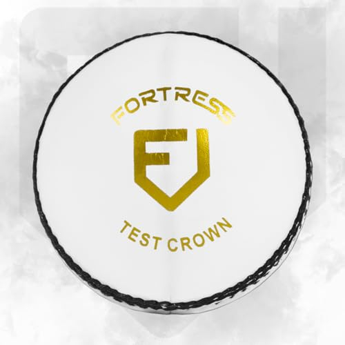 Fortress Royal Crown Cricketbälle – Cricketball aus hochwertigem, handgenähtem Leder – 4 Farboptionen (Weiß, Kinder - Packung von 24)