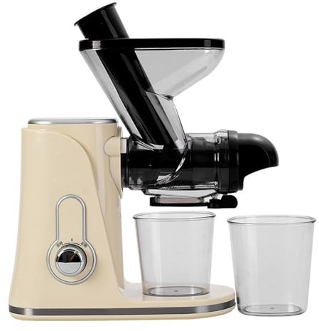 Slow Juicer,Licuadoras para Zumos,Cold Press Slow Juicer,Exprimidor de Frutas y Verduras,Proceso de ExtrusióN en Espiral de Jugo,Ajuste de 2 Velocidades,Adecuado para Tiendas de Bebidas,Cocinas