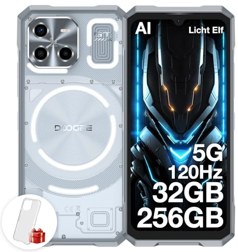 DOOGEE Blade GT 5G Outdoor Handy Ohne Vertrag Android 14 mit LED Lichteffekte, Dimensity 7050, 32GB+256GB/2TB TF, AI Outdoor Smartphone, 6.72 FHD+120Hz, 48MP/5500mAh/WiFi 6/Fingerabdruck/Face ID/NFC