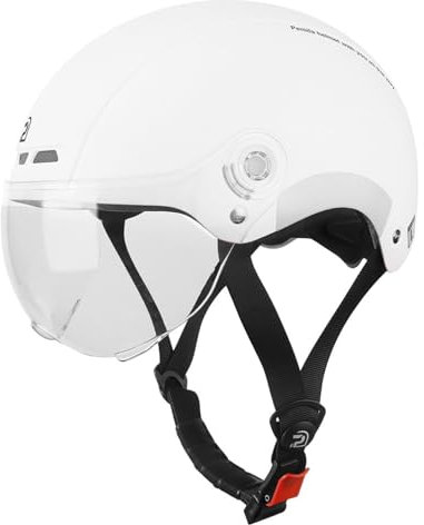 Aperto Caschi da Moto Portatile Jet Casco Scodella ECE Omologato retrò Motociclo Aperto Faccia Casco Donna Uomo Scooter Casco per Moto, Adult Cruiser Chopper Mezzo Casco
