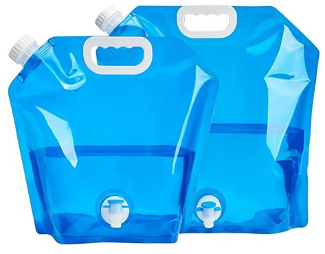 SMYJDMM Wasserkanister Faltbar, 5L/10L Wasserkanister mit Hahn, Wasserkanister Camping Trinkwasser mit Tragegriff Flexibler Wasserbehälter für Camping Wandern und Wasserspeicherung zu Hause